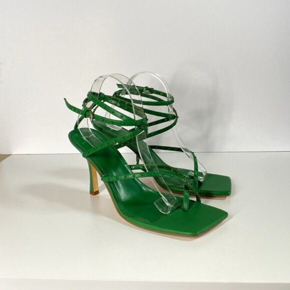 NWB Marc Fisher Dallin Green Strappy Leather Sandals, size 11M - Picture 10 of 12